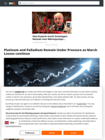 Platinum and Palladium Remain Under Pressure as March Losses continue - Brave New Coin