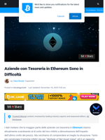 Aziende con Tesoreria in Ethereum Sono in Difficoltà | Bitcoinist.com