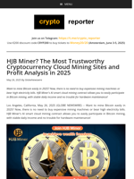 HJB Miner? The Most Trustworthy Cryptocurrency Cloud Mining Sites and Profit Analysis in 2025