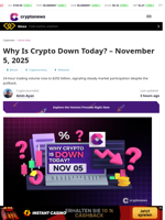 Why Is Crypto Down Today? – November 5, 2025