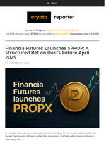 Financia Futures Launches $PROP: A Structured Bet on DeFi’s Future April 2025
