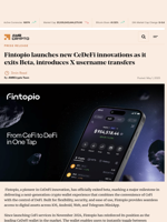 Fintopio launches new CeDeFi innovations as it exits Beta, introduces X username transfers - AMBCrypto