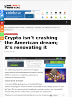 Crypto isn’t crashing the American dream; it’s renovating it - The Crypto News Wire