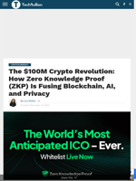 The $100M Crypto Revolution: How Zero Knowledge Proof (ZKP) Is Fusing Blockchain, AI, and Privacy - TechBullion