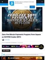Square Reveals Zero-Fee Bitcoin Payments Program as $HYPER Scales Bitcoin for the Future
