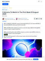 3 Altcoins To Watch In The First Week Of August 2025