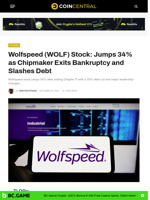 Wolfspeed (WOLF) Stock: Jumps 34% as Chipmaker Exits Bankruptcy and Slashes Debt - CoinCentral