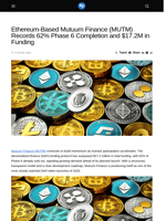 Ethereum-Based Mutuum Finance (MUTM) Records 62% Phase 6 Completion and $17.2M in Funding - Visionary Financial