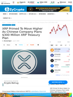 XRP Primed To Move Higher As Chinese Company Plans $300 Million XRP Treasury Plan ⋆ ZyCrypto