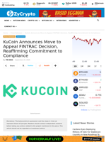 KuCoin Announces Move to Appeal FINTRAC Decision, Reaffirming Commitment to Compliance