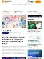 Latam Insights Encore: Colombia's Toughest Battle: Introducing a CBDC – Op-Ed Bitcoin News