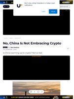 No, China Is Not Embracing Crypto - U.Today