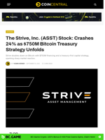The Strive, Inc. (ASST) Stock: Crashes 24% as $750M Bitcoin Treasury Strategy Unfolds 