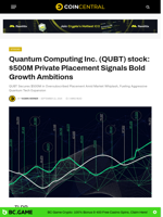 Quantum Computing Inc. (QUBT) stock: $500M Private Placement Signals Bold Growth Ambitions