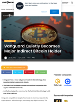 Vanguard Quietly Becomes Major Indirect Bitcoin Holder | Live Bitcoin News