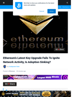 Ethereum’s Latest Key Upgrade Fails To Ignite Network Activity, Is Adoption Sinking? | Bitcoinist.com
