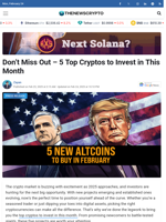 Don’t Miss Out - 5 Top Cryptos to Invest in This Month  - TheNewsCrypto