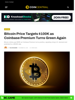 Bitcoin Price Targets $100K as Coinbase Premium Turns Green Again
