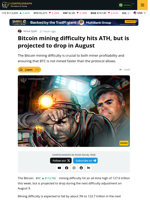 Bitcoin Mining Difficulty Hits All-Time High After Sharp Drop-Off