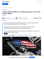US Crypto News: Bitcoin August Curse, Setback or Opportunity?