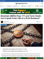 Berachain (BERA) Pops 17% and Turns Heads: Can It Spark Fresh Talk of a $0.65 Breakout?