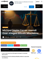 Michael Saylor Faces Lawsuit Over Alleged Bitcoin Misclaims | Live Bitcoin News