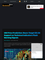 UNI Price Prediction: Bears Target $3.34 Support as Technical Indicators Flash Warning Signals - Blockchain.News