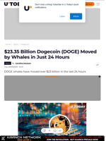 $23.35 Billion Dogecoin (DOGE) Moved by Whales in Just 24 Hours