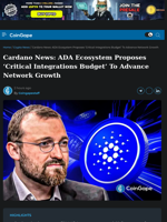 Cardano News: ADA Ecosystem Proposes ‘Critical Integrations