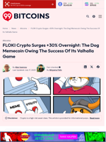 FLOKI Crypto Surges +30% Overnight: The Dog Memecoin Owing The Success Of Its Valhalla Game - 99Bitcoins