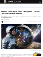 Davos 2026 Hype, Gold’s Whiplash Crash & “Internet-Native Money” - DailyCoin
