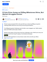Pi Coin’s Price Rises Amid Pi2Day Success and Market Woes