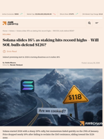 Solana slides 16% as staking hits record highs – Will SOL bulls defend $126? - AMBCrypto