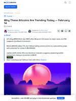 The Altcoins Trending Today - BROCCOLI, MOCHI, and JUP