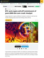 Current Crypto Market Price Action Similar to Early 2000s Stocks — Analyst