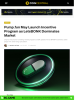 Pump.fun May Launch Incentive Program as LetsBONK Dominates Market - CoinCentral