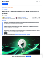 This is Why Ethereum is These Analysts' ETF of the Month