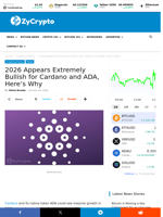 2026 Appears Extremely Bullish for Cardano and ADA, Here’s Why ⋆ ZyCrypto