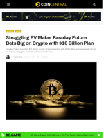 Struggling EV Maker Faraday Future Bets Big on Crypto with $10 Billion Plan - CoinCentral