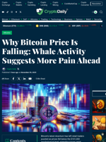 Why Bitcoin Price Is Falling: Whale Activity Suggests More Pain Ahead - Crypto Daily