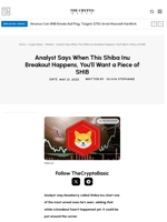 Analyst Says When This Shiba Inu Breakout Happens, You’ll Want a Piece of SHIB