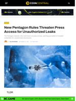 New Pentagon Rules Threaten Press Access for Unauthorized