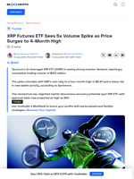 XRP Hits 4-Month High Amid Leveraged ETF Strong Performance