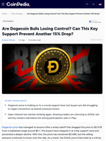 Are Dogecoin Bulls Losing Control? Can This Key Support Prevent Another 15% Drop?
