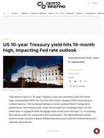 US 10-year Treasury yield hits 19-month high, impacting Fed rate outlook