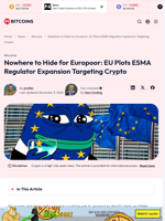 ​​Nowhere to Hide for Europoor: EU Plots ESMA Crypto Expansion