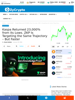 Kaspa Returned 23,000% from its Lows. ZKP Is Targeting the Same Trajectory – But Faster