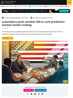 Bill Proposes To Stop Government Officials Betting on Prediction Markets