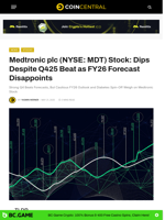 Medtronic plc (NYSE: MDT) Stock: Dips Despite Q425 Beat as FY26 Forecast Disappoints