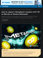 Just In: Japan’s Metaplanet Acquires $53.7M in Bitcoin as Market Rebounds